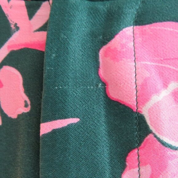 ANTHROPOLOGIE Breezy Tropical Floral Print Wide Leg Satin Pants - Sz 6 - Picture 16 of 16